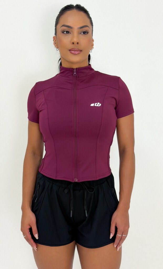 Blusa Feminina com Zíper Manga Curta — Ref. TB517